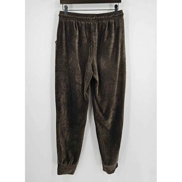 Hippy Rose Velour Soft Stretchy Ribbed Corduroy Elastic Waist Jogger Pants Sz L - Picture 2 of 4